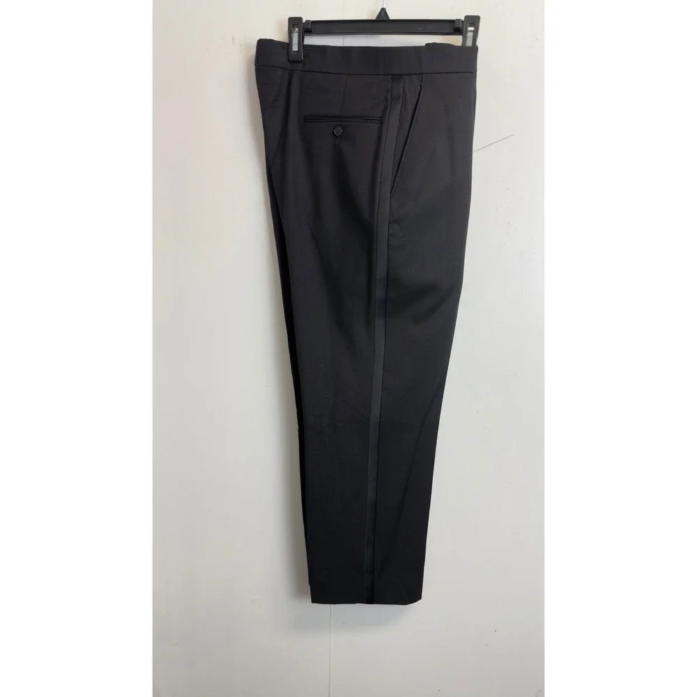 Jos.A Bank Mens Black Tuxedo Suit Jacket‎ 41R Pants 36X28 Cummerbund Formal 3 Pc